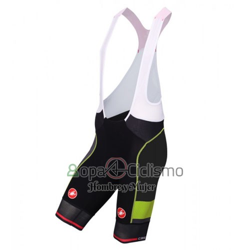 Castelli Ropa Ciclismo Culotte Corto 2016 Hombre Mangas Cortas Negro y Verde