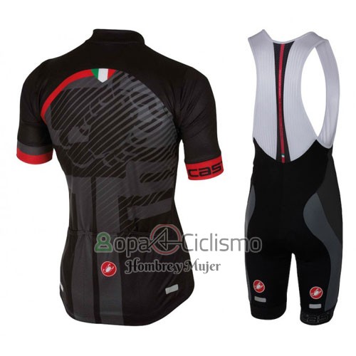 Castelli Ropa Ciclismo Culotte Corto 2016 Hombre Mangas Cortas Rojo Negro