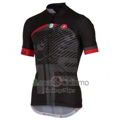 Castelli Ropa Ciclismo Culotte Corto 2016 Hombre Mangas Cortas Rojo Negro