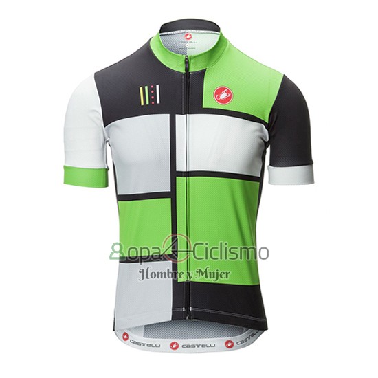 Castelli Ropa Ciclismo Culotte Corto 2016 Hombre Mangas Cortas Verde y Negro