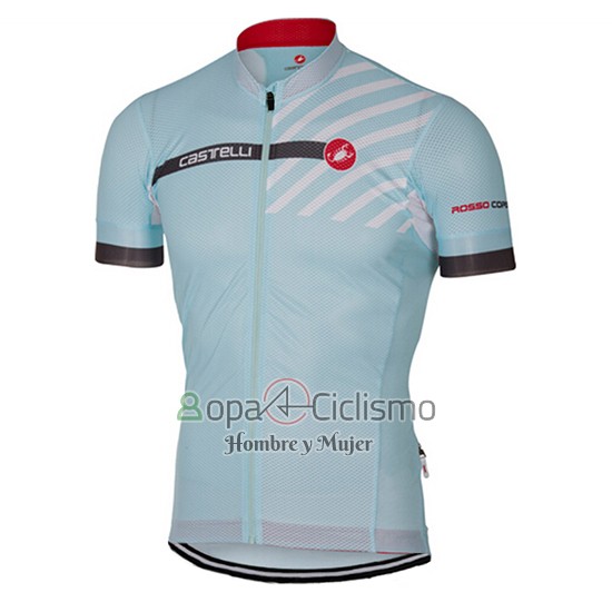 Castelli Ropa Ciclismo Culotte Corto 2017 Hombre Mangas Cortas Azul Claro