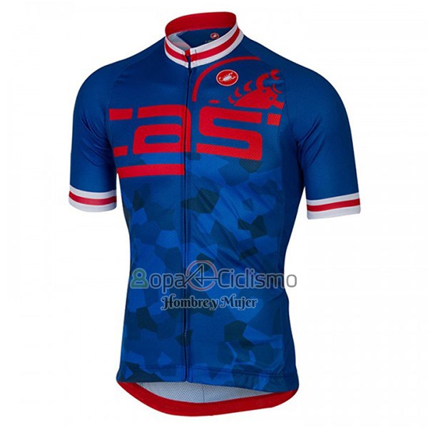 Castelli Ropa Ciclismo Culotte Corto 2017 Hombre Mangas Cortas Azul y Rojo