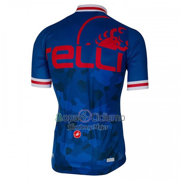 Castelli Ropa Ciclismo Culotte Corto 2017 Hombre Mangas Cortas Azul y Rojo