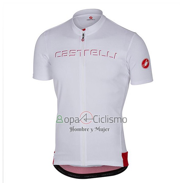Castelli Ropa Ciclismo Culotte Corto 2017 Hombre Mangas Cortas Blanco