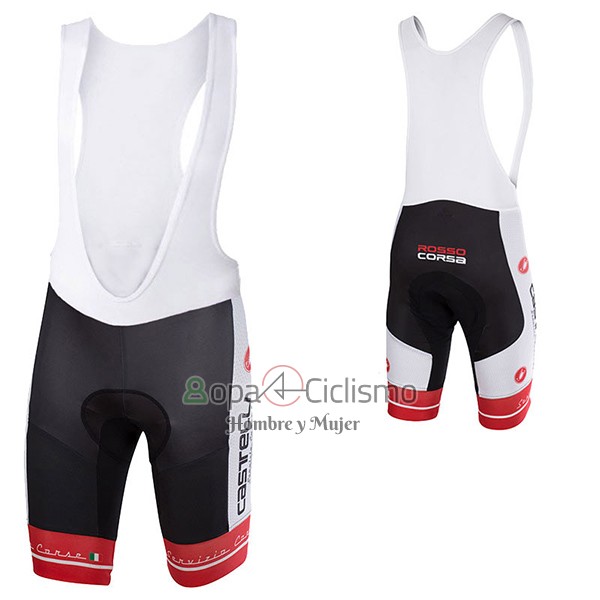 Castelli Ropa Ciclismo Culotte Corto 2017 Hombre Mangas Cortas Blanco y Negro