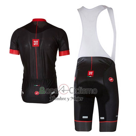 Castelli Ropa Ciclismo Culotte Corto 2017 Hombre Mangas Cortas Brillante Negro y Rojo