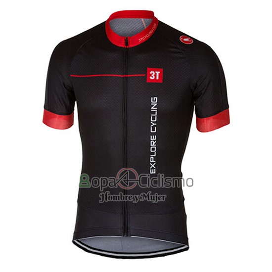 Castelli Ropa Ciclismo Culotte Corto 2017 Hombre Mangas Cortas Brillante Negro y Rojo