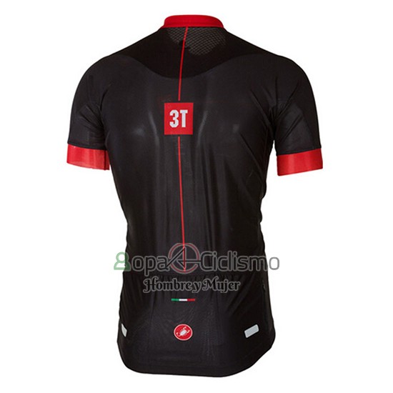 Castelli Ropa Ciclismo Culotte Corto 2017 Hombre Mangas Cortas Brillante Negro y Rojo