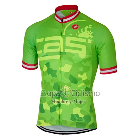 Castelli Ropa Ciclismo Culotte Corto 2017 Hombre Mangas Cortas Brillante Verde