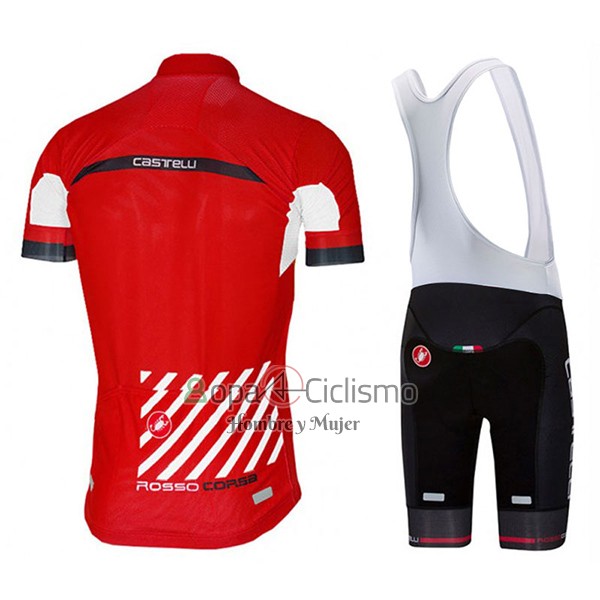 Castelli Ropa Ciclismo Culotte Corto 2017 Hombre Mangas Cortas Free AR Rojo