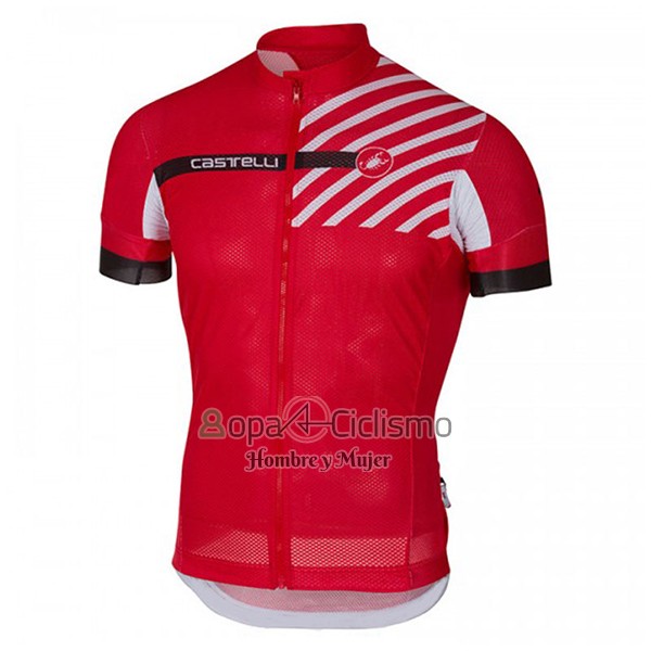 Castelli Ropa Ciclismo Culotte Corto 2017 Hombre Mangas Cortas Free AR Rojo