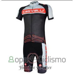 Castelli Ropa Ciclismo Culotte Corto 2017 Hombre Mangas Cortas Gris y Negro