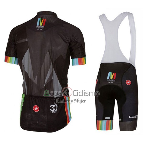 Castelli Ropa Ciclismo Culotte Corto 2017 Hombre Mangas Cortas Maratona Negro