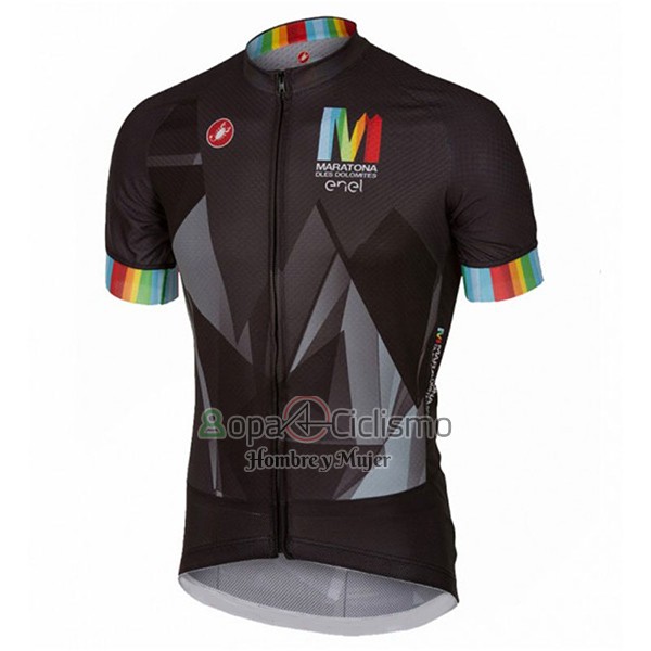 Castelli Ropa Ciclismo Culotte Corto 2017 Hombre Mangas Cortas Maratona Negro