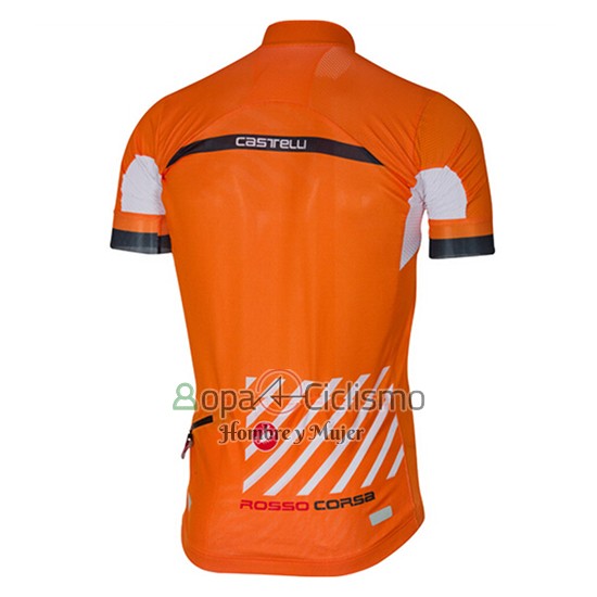 Castelli Ropa Ciclismo Culotte Corto 2017 Hombre Mangas Cortas Naranja