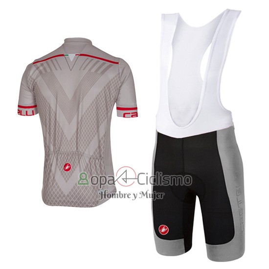Castelli Ropa Ciclismo Culotte Corto 2017 Hombre Mangas Cortas Plata