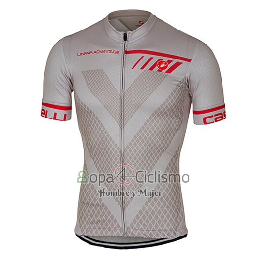 Castelli Ropa Ciclismo Culotte Corto 2017 Hombre Mangas Cortas Plata