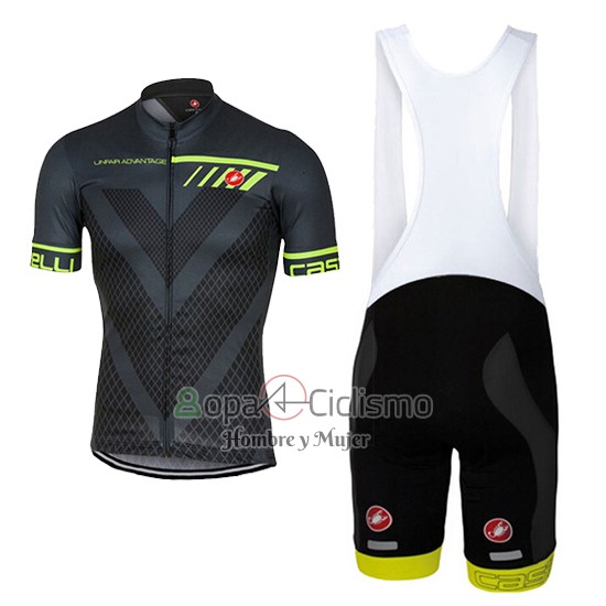 Castelli Ropa Ciclismo Culotte Corto 2017 Hombre Mangas Cortas Profundo Gris