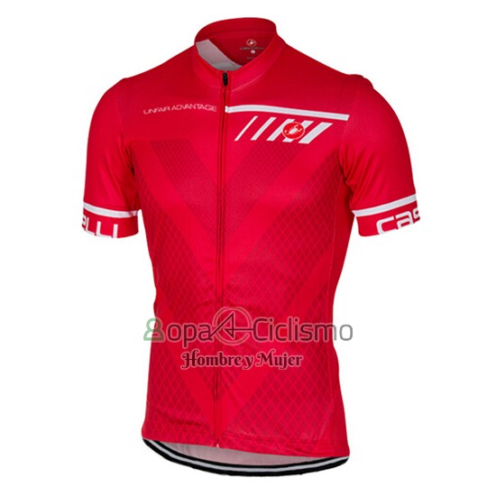 Castelli Ropa Ciclismo Culotte Corto 2017 Hombre Mangas Cortas Rojo