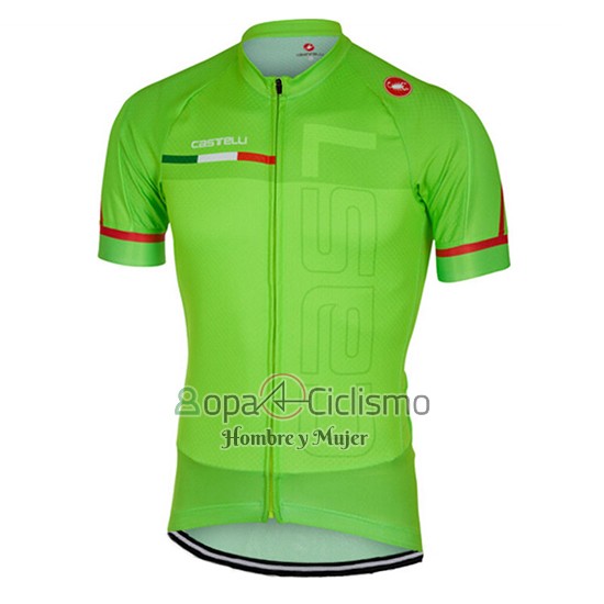Castelli Ropa Ciclismo Culotte Corto 2017 Hombre Mangas Cortas Verde