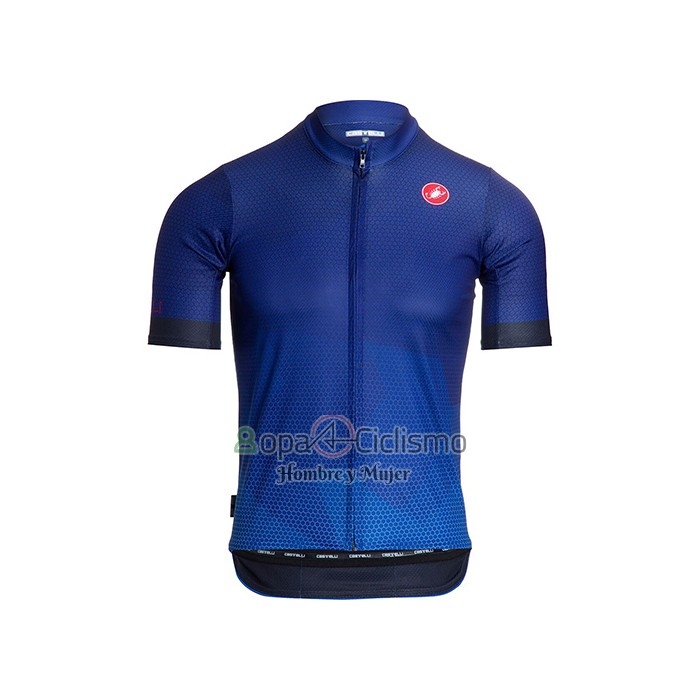 Castelli Ropa Ciclismo Culotte Corto 2021 Hombre Mangas Cortas Brillante Azul