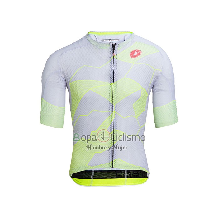 Castelli Ropa Ciclismo Culotte Corto 2021 Hombre Mangas Cortas Luz AMarillo Blanco