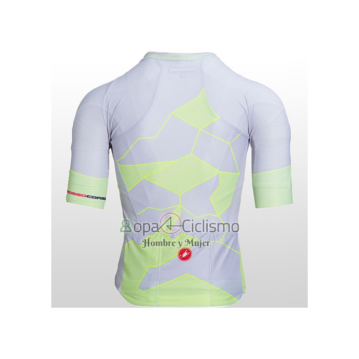 Castelli Ropa Ciclismo Culotte Corto 2021 Hombre Mangas Cortas Luz AMarillo Blanco