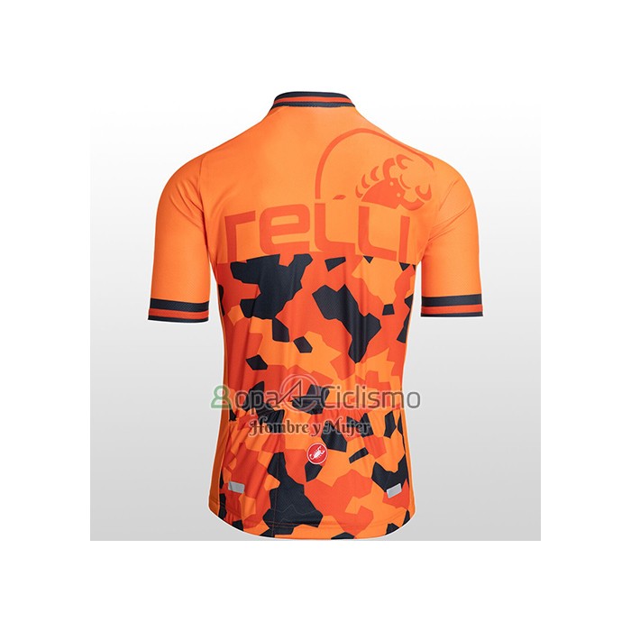 Castelli Ropa Ciclismo Culotte Corto 2021 Hombre Mangas Cortas Naranja