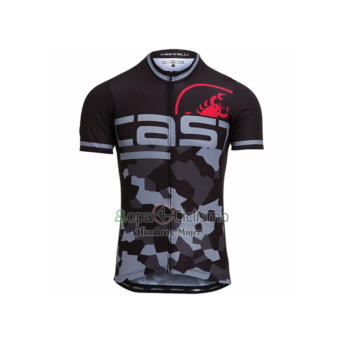 Castelli Ropa Ciclismo Culotte Corto 2021 Hombre Mangas Cortas Negro Gris