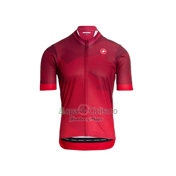 Castelli Ropa Ciclismo Culotte Corto 2021 Hombre Mangas Cortas Profundo Rojo