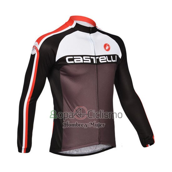 Castelli Ropa Ciclismo Culotte Largo 2013 Hombre Mangas Largas Fucsia