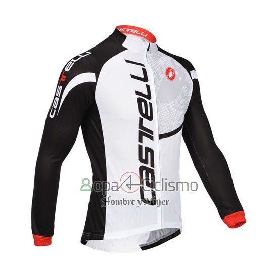 Castelli Ropa Ciclismo Culotte Largo 2013 Hombre Mangas Largas Negro y Blanco