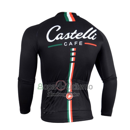 Castelli Ropa Ciclismo Culotte Largo 2014 Hombre Mangas Largas Negro