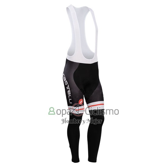 Castelli Ropa Ciclismo Culotte Largo 2014 Hombre Mangas Largas Negro y Blanco