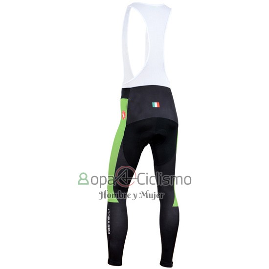 Castelli Ropa Ciclismo Culotte Largo 2014 Hombre Mangas Largas Negro y Verde