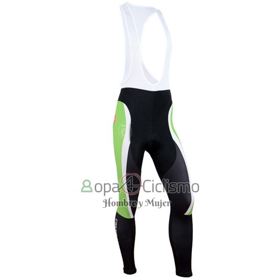 Castelli Ropa Ciclismo Culotte Largo 2014 Hombre Mangas Largas Negro y Verde