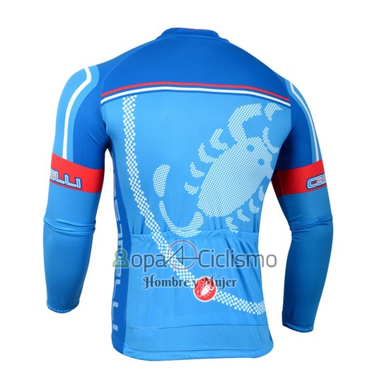 Castelli Ropa Ciclismo Culotte Largo 2014 Hombre Mangas Largas Rojo Azur