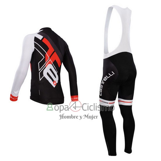Castelli Ropa Ciclismo Culotte Largo 2014 Hombre Mangas Largas Rojo y Negro