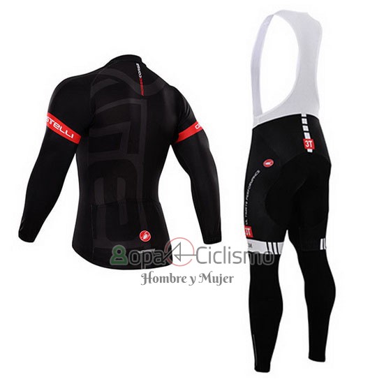 Castelli Ropa Ciclismo Culotte Largo 2015 Hombre Mangas Largas APagado Negro