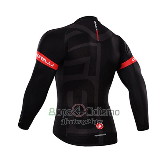 Castelli Ropa Ciclismo Culotte Largo 2015 Hombre Mangas Largas APagado Negro