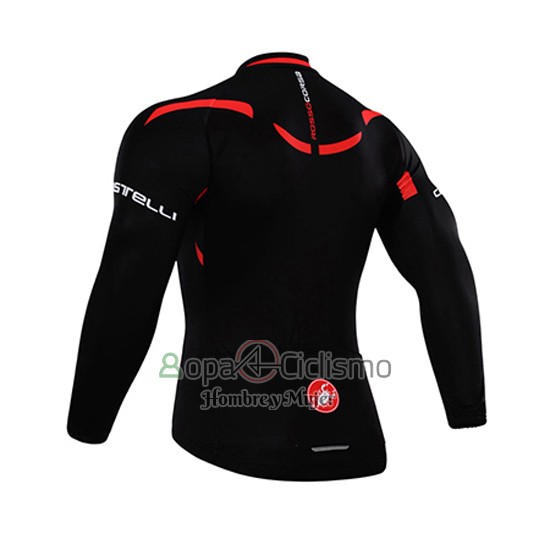 Castelli Ropa Ciclismo Culotte Largo 2015 Hombre Mangas Largas Brillante Negro