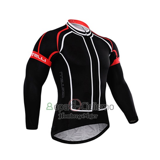 Castelli Ropa Ciclismo Culotte Largo 2015 Hombre Mangas Largas Negro