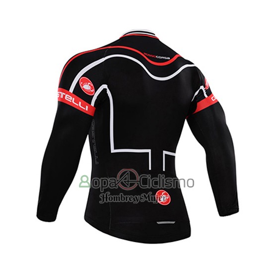 Castelli Ropa Ciclismo Culotte Largo 2015 Hombre Mangas Largas Negro