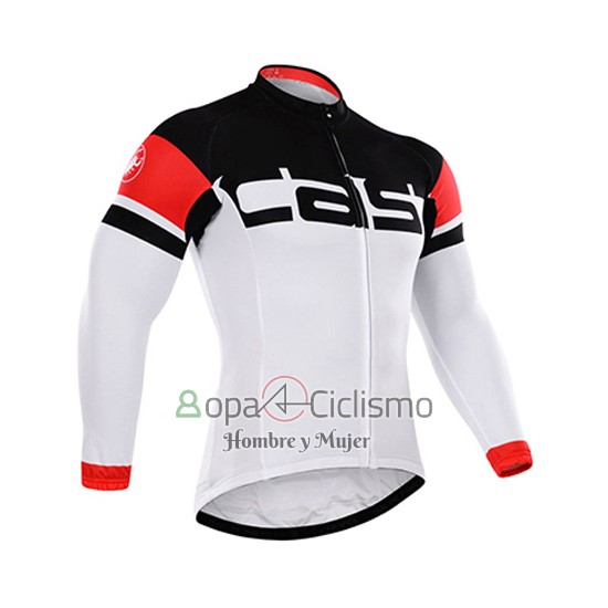Castelli Ropa Ciclismo Culotte Largo 2015 Hombre Mangas Largas Negro y Blanco