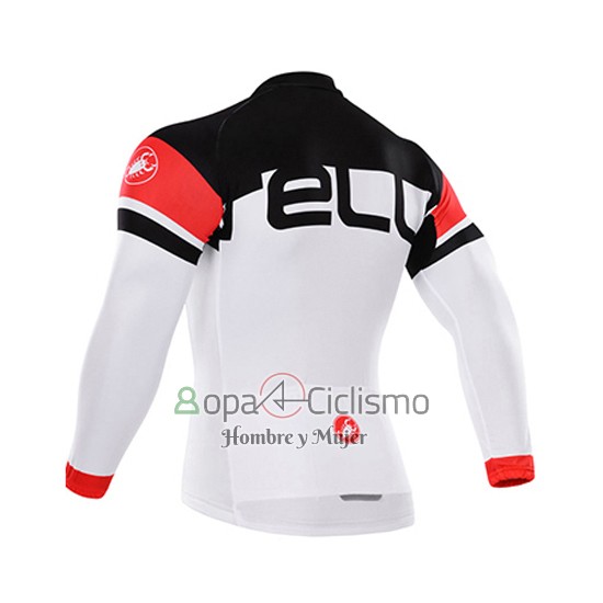 Castelli Ropa Ciclismo Culotte Largo 2015 Hombre Mangas Largas Negro y Blanco
