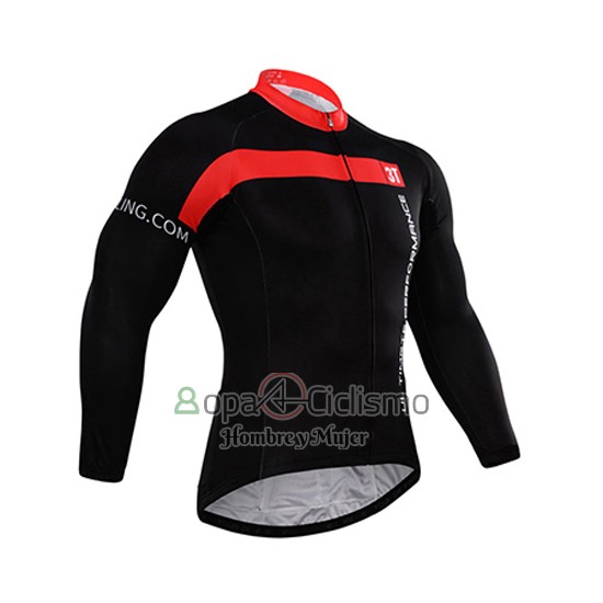 Castelli Ropa Ciclismo Culotte Largo 2015 Hombre Mangas Largas Rojo y Negro