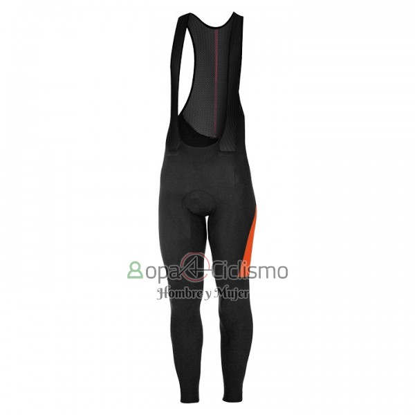 Castelli Ropa Ciclismo Culotte Largo 2017 Hombre Mangas Largas Naranja y Negro
