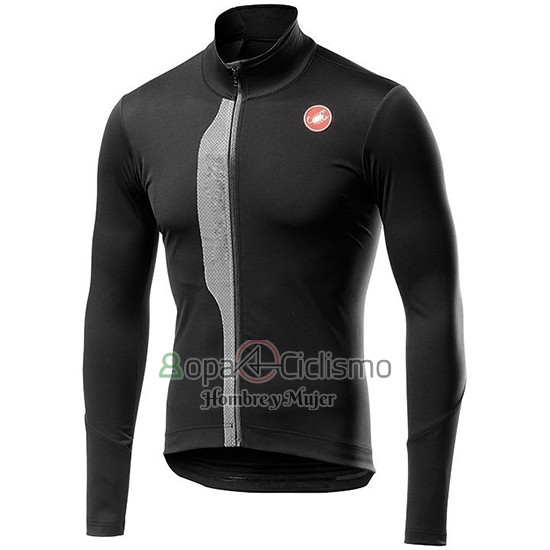 Castelli TRAS Ropa Ciclismo Culotte Largo 2019 Hombre Mangas Largas Negro Plata