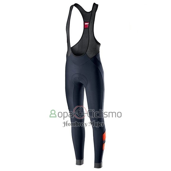 Castelli TRAS Ropa Ciclismo Culotte Largo 2019 Hombre Mangas Largas Negro Plata