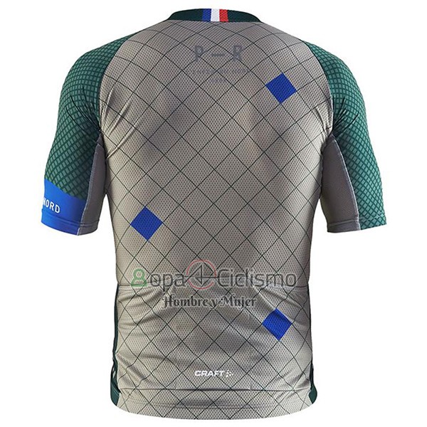 Craft Ropa Ciclismo Culotte Corto 2017 Hombre Mangas Cortas Monuments Plata y Verde